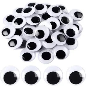 500 count Wiggle Googly Eyes Self Adhesive Black White Craft Eyes for DIY Crafts Decoration 25mm