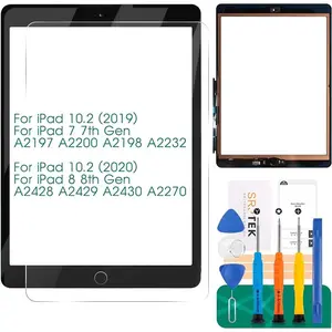 for iPad 7 7th Gen Touch Screen for iPad 8 8th Gen Screen Replacement for iPad 10.2 2019 Digitizer A2197 A2200 A2198 A2232 10.2 2020 A2428 A2429 A2270 A2430 (with Home Button) (Black)