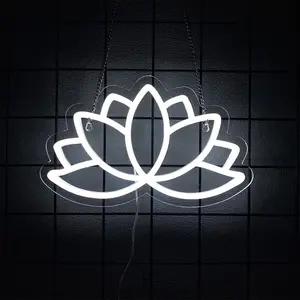 Lotus neon sign, Lotus led sign, Yoga Led Sign, Meditation Led Light, Exercise Room Wall Decor, Buddha Lotus, Pilates Studio Art Meditation Room Wall Art Yoga Lover Gift, Psychic Chakras Healing Exercise