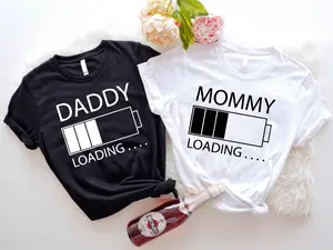 Daddy Loading Shirt, Mommy Loading Shirt, Mommy and Daddy To Be Gift Idea T-shirts, Expecting Mom and Dad Matching Tees, Pregnancy Announcement Shirts