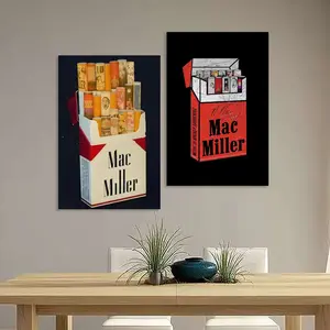 Edgy Mac Miller Cigarette Box Art | Unique Rap Icon Canvas For Bedroom Man Cave Perfect for fans