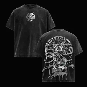 Fullmetal Alchemist Edward & Alphonse Elric Shirt – Vintage Washed Oversized Heavy Cotton Anime Graphic T-Shirt, Retro Manga Streetwear Top FMA Merch         FON NGN