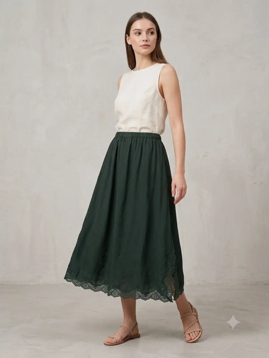 Women's Universal Thread Long Bottom Skirt, Women's Clothes, Sizes XS-Large B.2