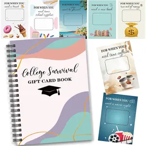 College Gift Card Book, Graduation Gift Card Book 2026 College Survival Booklet Organizer, Leaving Home High University School Package Cash Holder