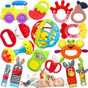 Z-ITC13  Baby Rattles 0-6 Months: Baby Toys Rattles for Babies 6-12 Months Infant Toys 0-3 Months Newborn Toys Teething Toys 3-6 Months - Baby Rattle Socks Baby Gifts for Boy Girl