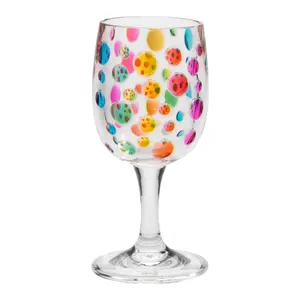 Satin Pearl 8 Oz. Rainbow Acrylic Wine Goblet