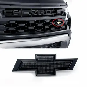 Mini / Small Lower Grille Bowtie Emblem for 2020-2026 Chevy Silverado 1500 Chrome / Gloss Black