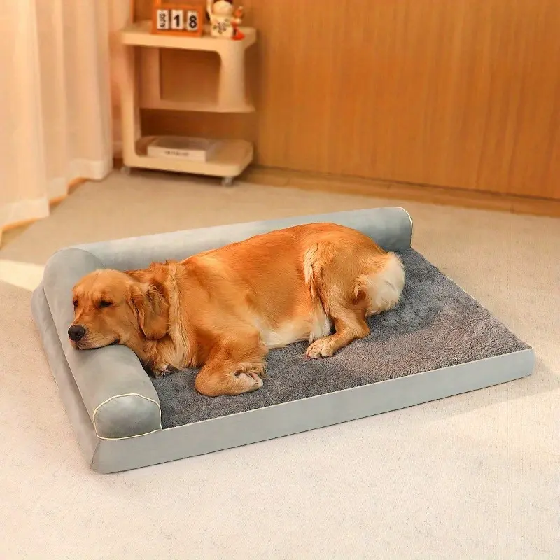 1 piece of orthopedic dog bed for large and medium-sized dogs, orthopedic dog bed, Shaped Beds, soft fluff pet sofa bed with support pad, washable non-slip dog sofa bed, Puppy Bed