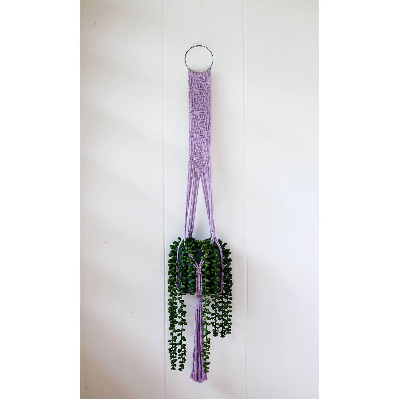 Macrame Plant Hanger - Amanda - Lilac Purple