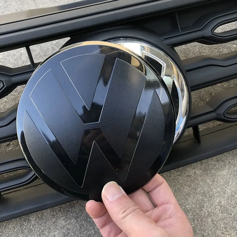 2Pcs Car Logo Front Emblem Rear Trunk Label Adhesive Decorative Accessories Car Decorations For Volkswagen VW GTI R-Line GOLF Tiguan Atlas POLO PASSAT CC Jetta T-ROC Arteon Vehicle Exterior Decoration Automotive Decoration