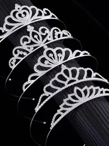 Girls' Crystal Tiara Set, Princess Crown Headband for Birthdays & Weddings, Perfect for Pageants & Performances, Kids' Hair Accessory