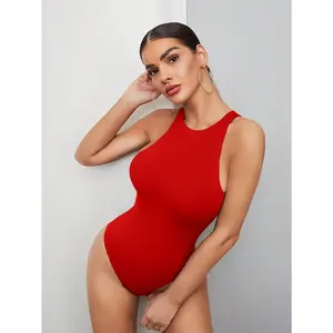 SHEIN BAE Solid Color Bodysuit
