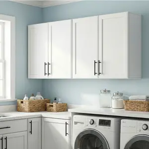 Summervibes Wall Cabinets for Laundry Room,Shaker Wall Mounted Kitchen Cabinets with Adjustable Shelf, Floating Hanging Storage Cabinet for Laundry Room, Bathroom, Kitchen summervibes