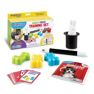 Brightkins Magic Trick! Dog Training Set - 10 Tricks, Expert Guide, Magic Wand, Track Progress, Family-Friendly Activity Toy