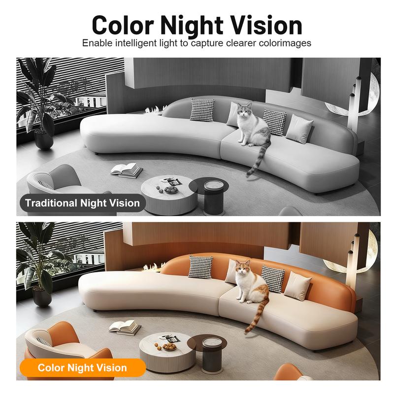 2-Pack 1080P Indoor Security Camera | Baby/Pet Monitor with Auto Tracking, Color Night Vision, 2-Way Audio & US Local Cloud