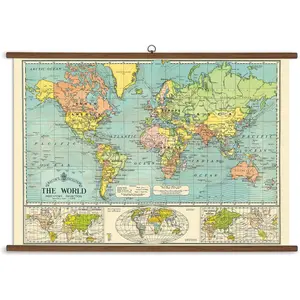 Papers World Map  School Chart