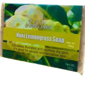 Jole Shea Noni Lemongrass Soap - 100g Bar for Daily Use, Nourishing Moringa Extracts, Gentle Cleansing, Moisturizing, Suitable for All Skin Types