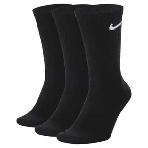 Nike Unisex Adult Everyday Lightweight Crew Socks DI-FIT Cushioned Training Socks (3-PACK),Mens and Womens Breathable Athletic Training Running Socks