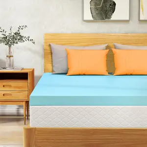 XL Mattress Topper 2 Inch Cooling Gel Memory , CertiPUR- Certified Topper & Pad for  , Soft Breathable Bedding with   (Blue)