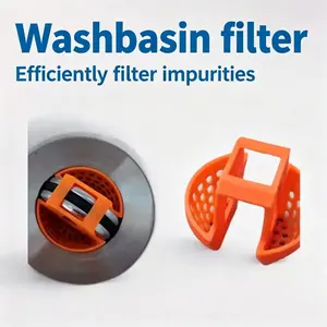 2-Piece Face Basin Strainer, Prevents Hair and Debris From Draining Pipes, Fixed Water Valve Compatibility, Essential Bathroom Accessory