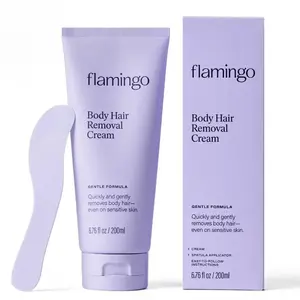 Flamingo 200ml Sensitive Skin Hair Removal Cream | Gentle Unisex Formula for 7 Days of Silky Smooth Results