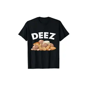 Men's funny pun on 'deez nuts' with illustrated nuts Graphic T-Shirt - Short Sleeve Crew Neck Regular Fit Casual Wear | Soft & Breathable Fabric, Durable Print, Everyday Comfort, Machine Washable, casual and humorous graphic design a playful,
