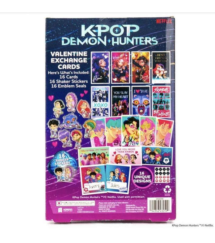 K-pop Demon Hunters Valentine Exchange Cards 16 ct - 2 Pack 32 Total Perfect for Themed Events & Valentine Exchanges
