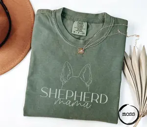 Shepherd Mama, Comfort Colors T-Shirt, Dogs Ears, German Shepherd owner, Dog Shirt, German Shepherd mom, German Shepherd Lover