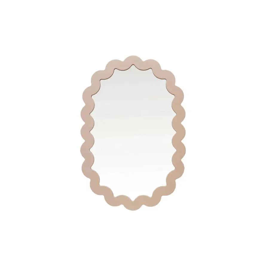 Framed Scalloped Wall Mirror