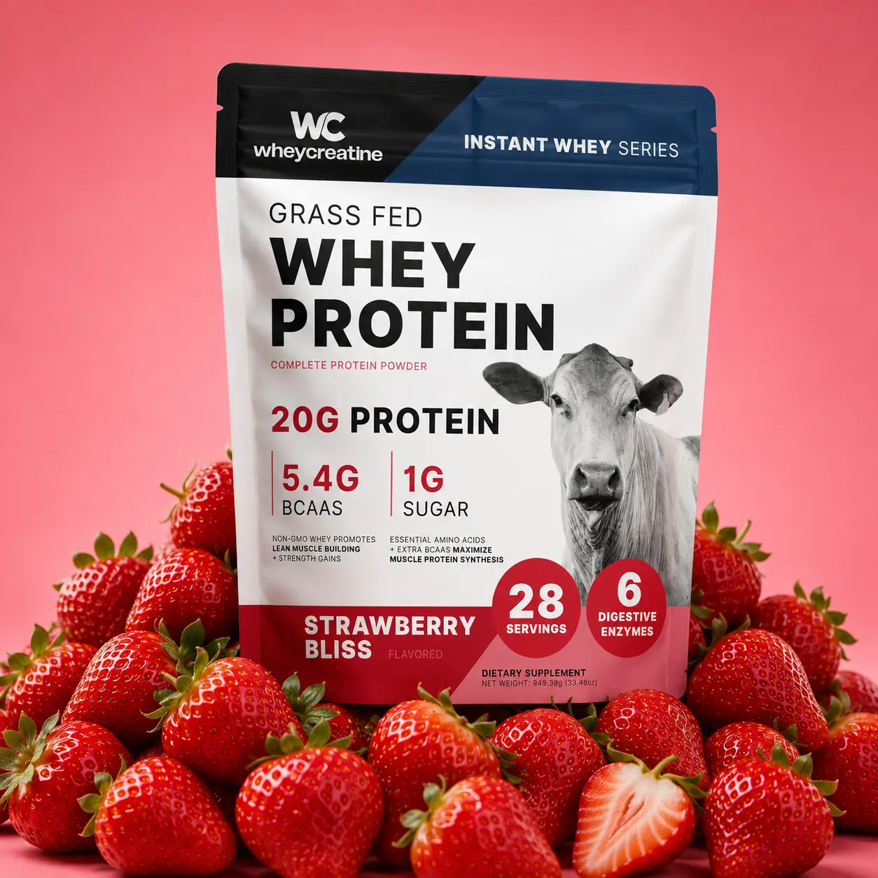 Whey Creatine Strawberry Shake