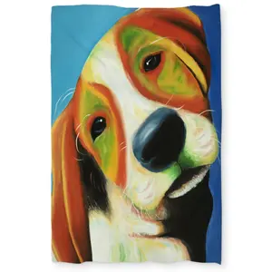 360 stand Decorative Duvet Cover, Twin Extra Long Bedding Linen with Colorful Beagle Dog & Orange Animals Print, Machine Washable for Home Decor, Machine-Washable Duvet Covers