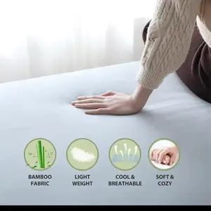 Bamboo High Quality Bed Fitted Sheet 100% Bamboo Mattress Cover with Elastic Band Double King Queen Size Bed Sheet 90/120/200 Fit Sheet
