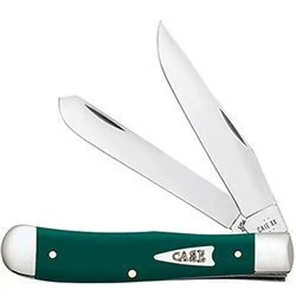 Case 64530 XX Knives Spruce Green Smooth Synthetic Trapper Folding Knife CA64530