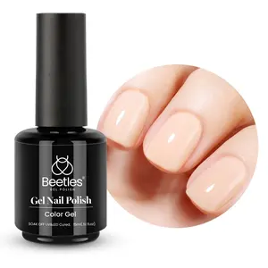 Beetles 15ML Jelly Gel Nail Polish, Sheer Natural Translucent Soak-Off UV LED Nail Gel for Subtle & Elegant DIY Nail Art