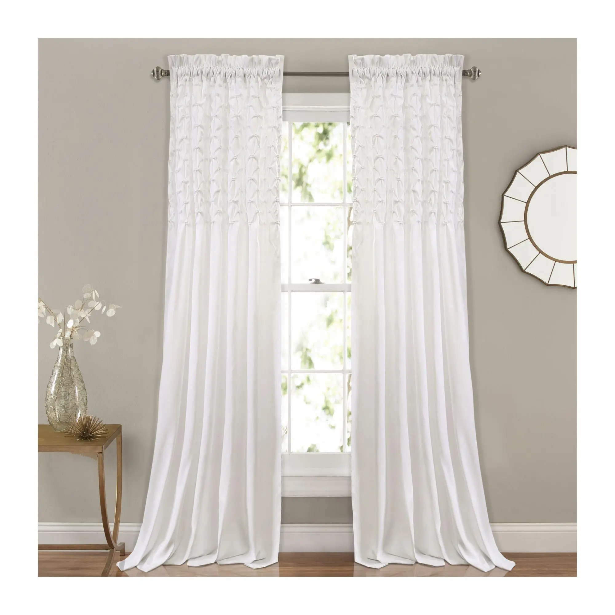 Bayview Window Curtain Panels 54X95+2 Set by Lush Decor Bayview Window Curtain Panels 54X95+2 Set by Lush Decor