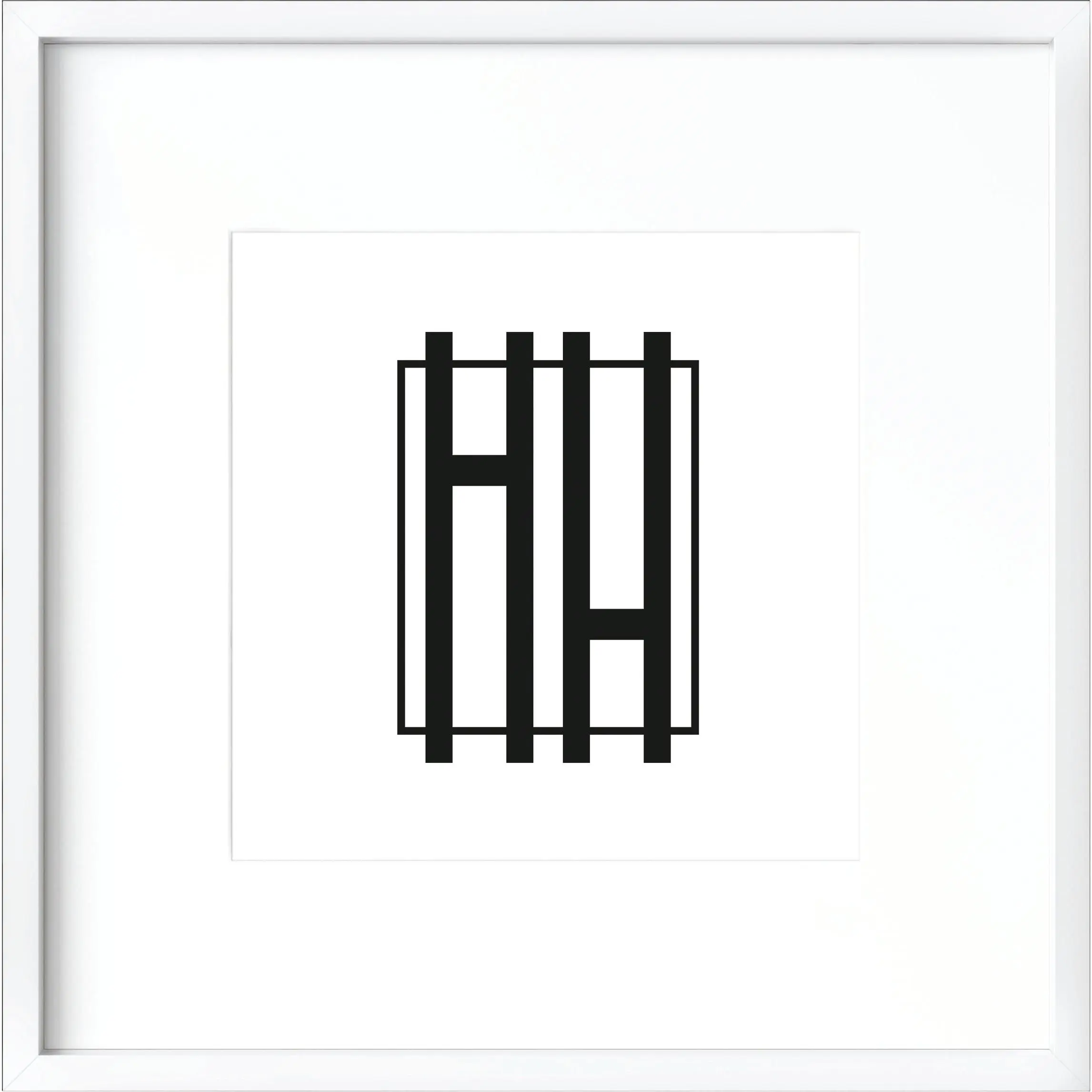 White Metal Square Picture Frame for Photo or Art Prints