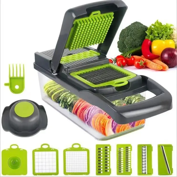 Multifunctional Vegetable Chopper Kitchen Dicer Grater Shredder Set Vegetable Cutter 16-in-1