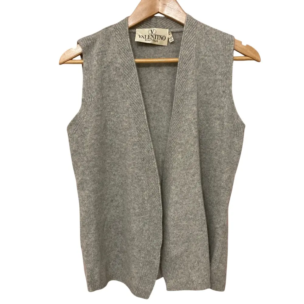 Pre-owned Valentino Cashmere Small Leather Goods Boutique Knit Gilet