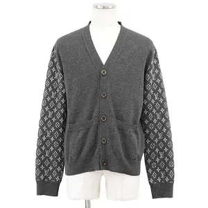 Pre-owned Louis Vuitton Wool Small Leather Goods Monogram Cashmere Cardigan