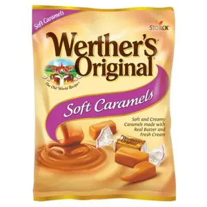 3x Werther's Original Soft Caramels Peg Bag 2.2oz Soft Caramels
