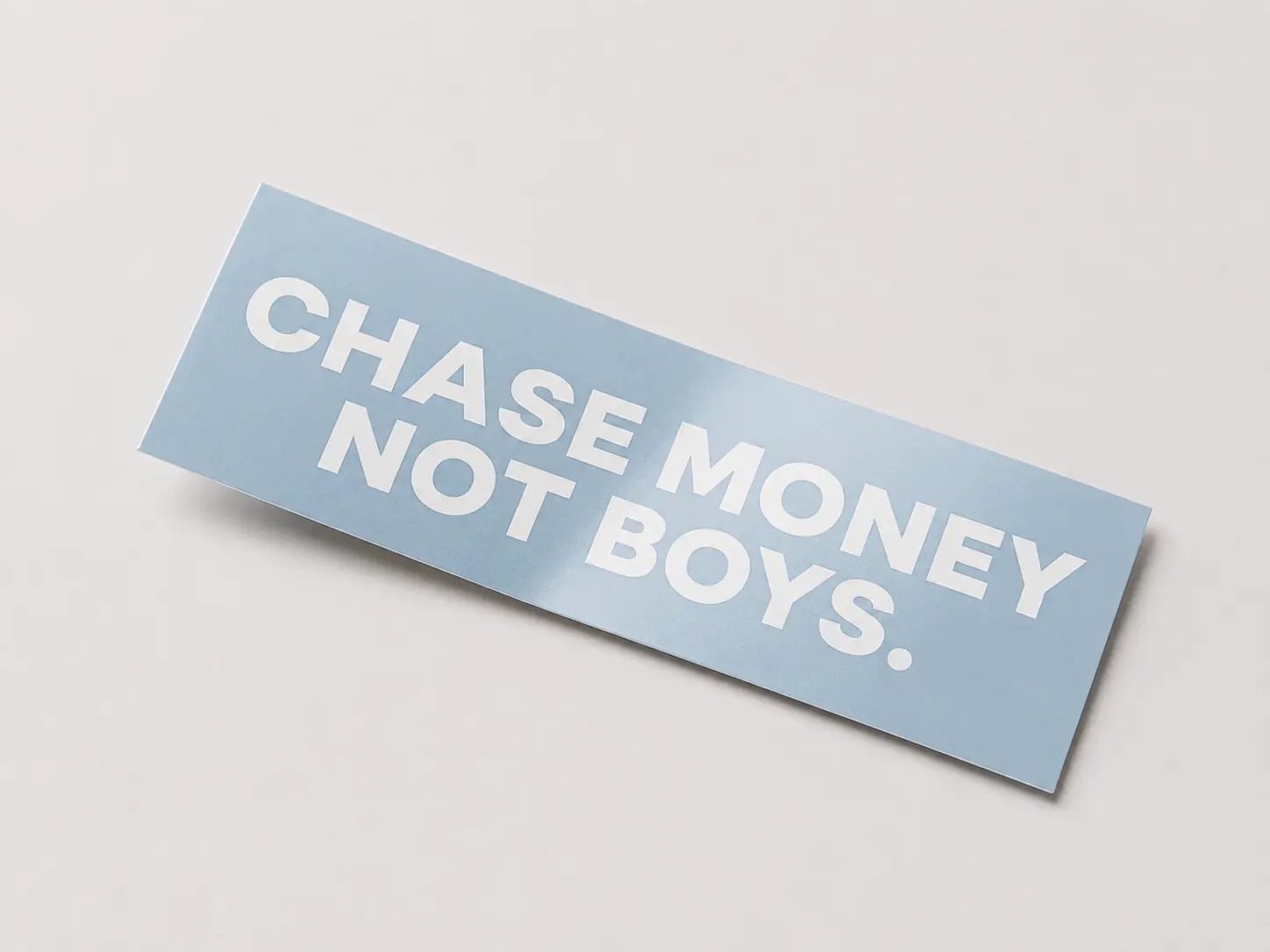 Chase Money Not Boys Adhesive Vinyl Car Decals, Stylish Automotive Exterior Accessory Merch, Adhesive Vinyl Decal, Car Decal