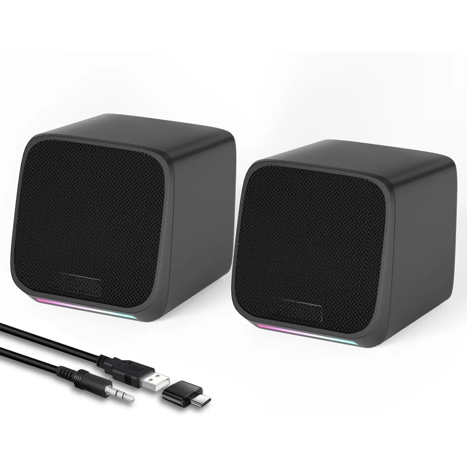 Speakers for Desktop PC,Desktop Speakers,Small  Speakers USB  3.5mm Aux Speaker