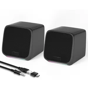 Speakers for Desktop PC,Desktop Speakers,Small  Speakers USB  3.5mm Aux Speaker