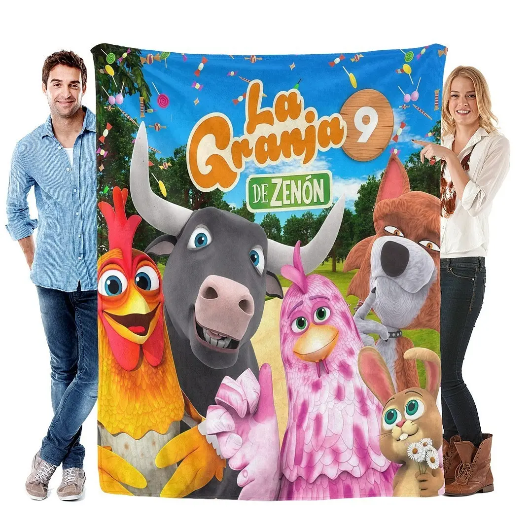 La Granja De Zenon Flannel Printed Blanket - Gentle Soft Portable Throw Blanket, Ideal for Bedroom or Travel, Perfect Gift for Kids