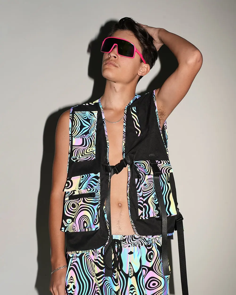 Twisted Reality Rainbow Reflective Vest