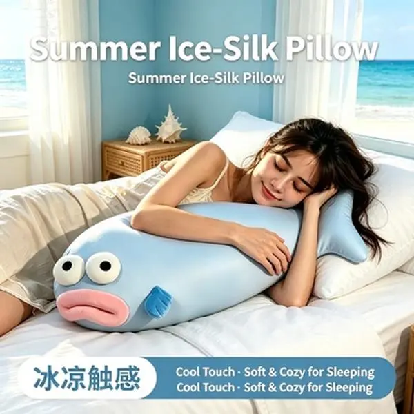 Ghost Plush Pillow 30/40/60CM Cooling Soft Cushion Bedroom Sofa Decor Nap Companion