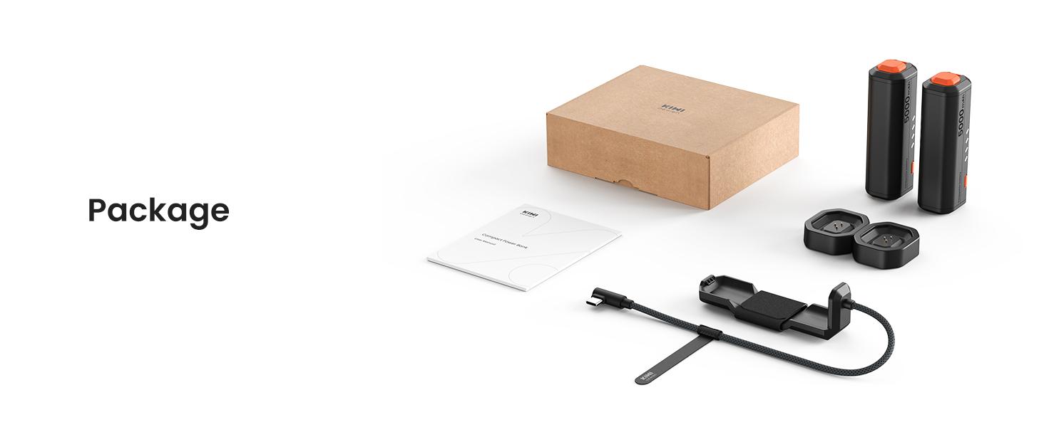 KIWI design P5000 Compact Power Bank, 2 Pack 5000mah Battery Pack Compatible with Meta Quest 3/3S/2/Pro Accessories , 20W Fast Charing, Swap for Infinite Power, Suitable for Sport Camera and All Type-C Devices