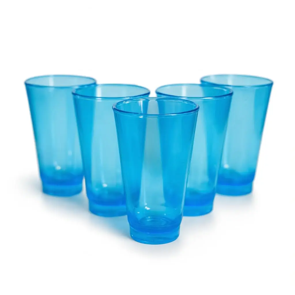 DREAMCO SUPPLIES Shots Colored Polycarbonate Plastic Caballito - Pack of 10 1.5 oz Each