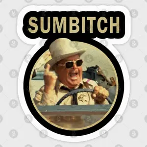 Police Sumbitch Smokey Bandit Sticker – Funny Sheriff Buford T. Justice Quote Vinyl Decal MIZ