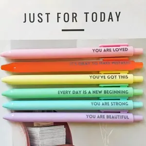 Versatile Inspirational Writing Pens for Wide Applications, Cute Motivational Rollerball Pens Work Great as Journaling Pens, Office School Supplies, and Heartfelt Positive Gifts for Friends, Coworkers and Students
